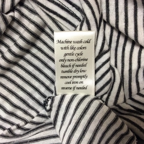 '"Fashionably Late" striped long sleeve tee, size L (juniors) - Picture 8 of 8